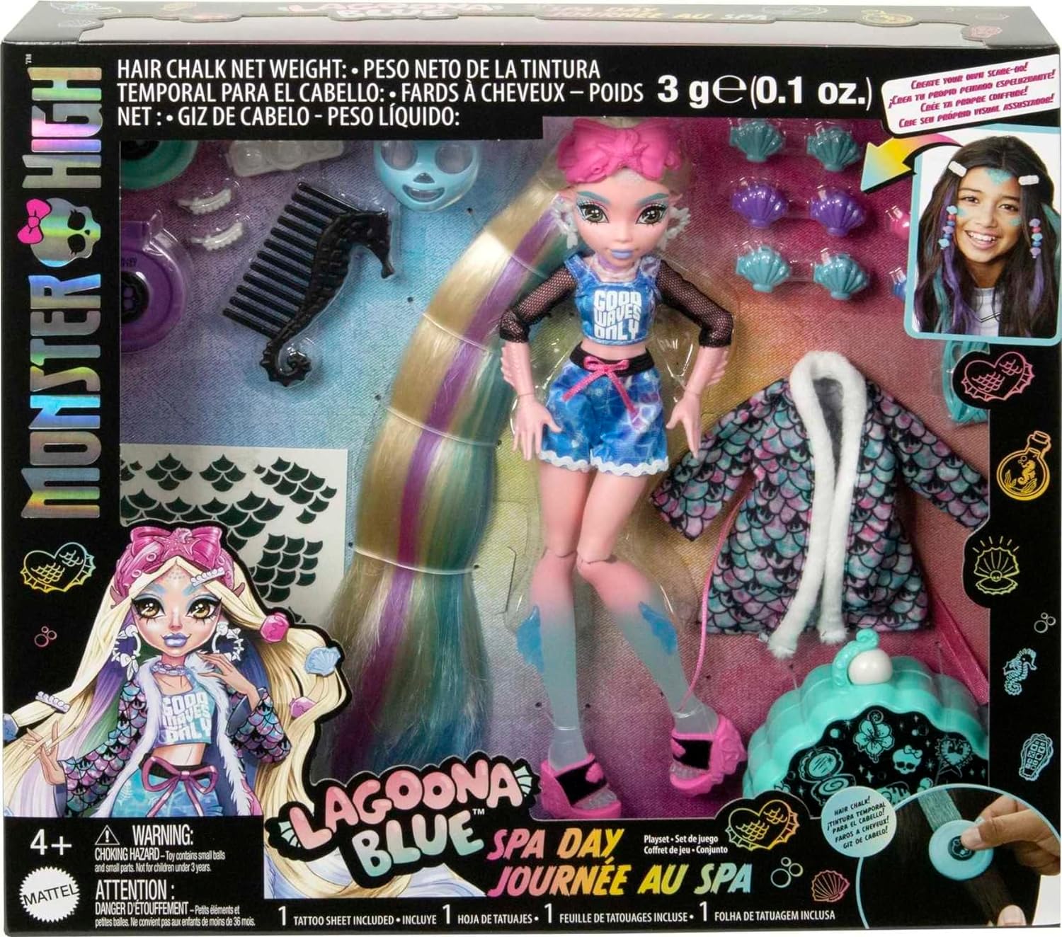 Кукла Monster High Лагуна Блю Спа-день с аксессуарами