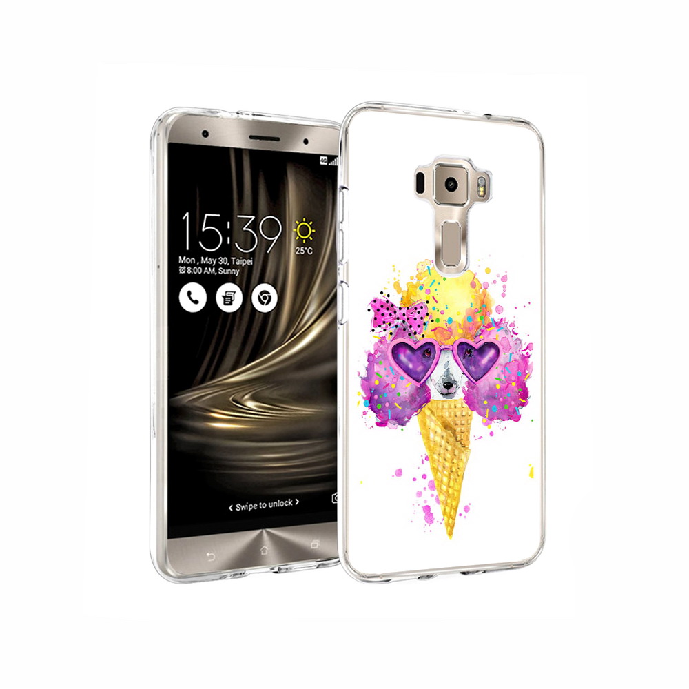 

Чехол MyPads Tocco для Asus ZenFone 3 Рожок, Прозрачный, Tocco