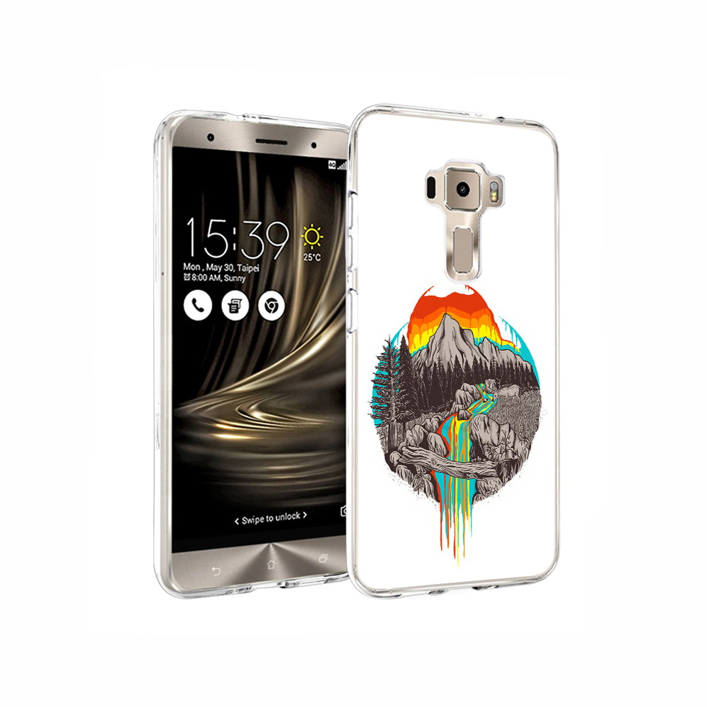 

Чехол MyPads Tocco для Asus ZenFone 3 Радужный водопад, Прозрачный, Tocco