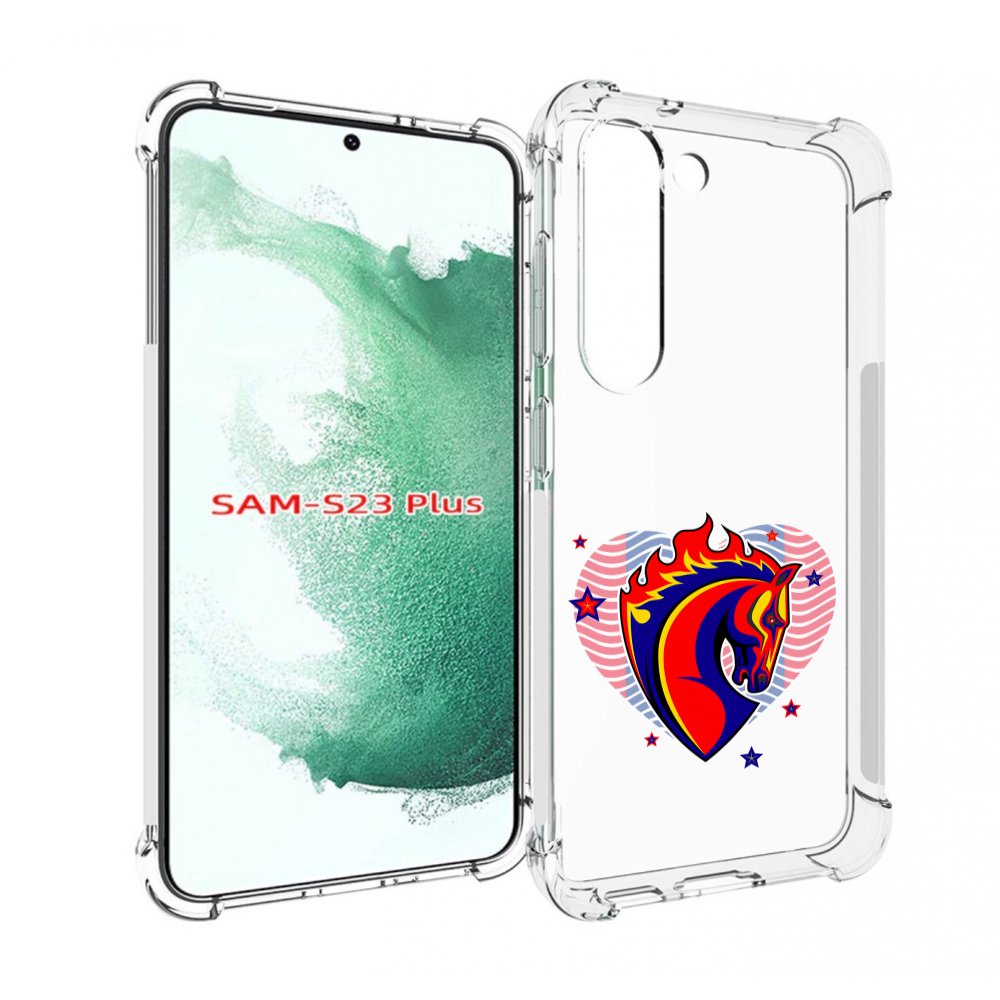 

Чехол MyPads ФК ЦСЛ Лошадь для Samsung Galaxy S23 Plus +, Прозрачный, Tocco