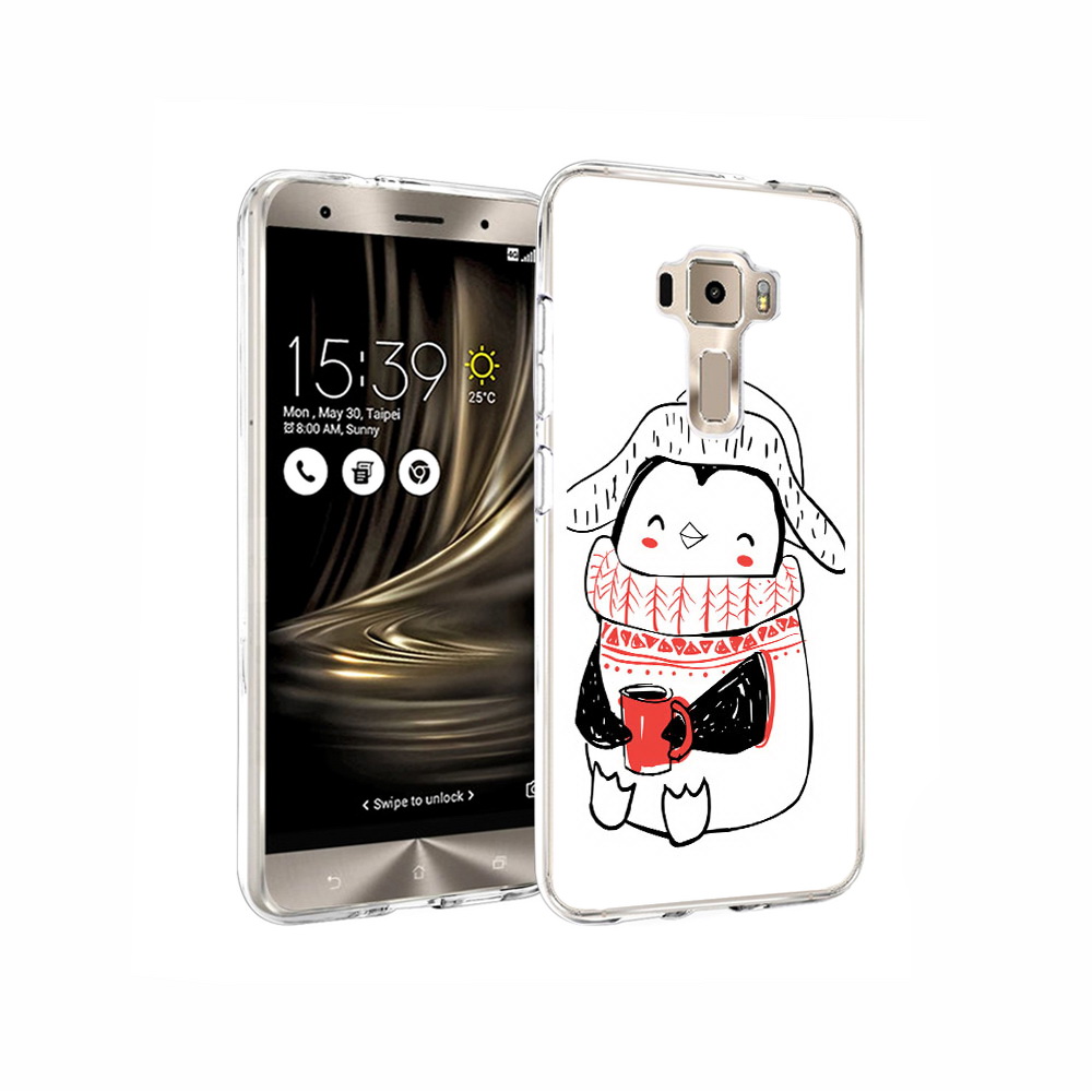 Чехол MyPads Tocco для Asus ZenFone 3 Милый пингвин