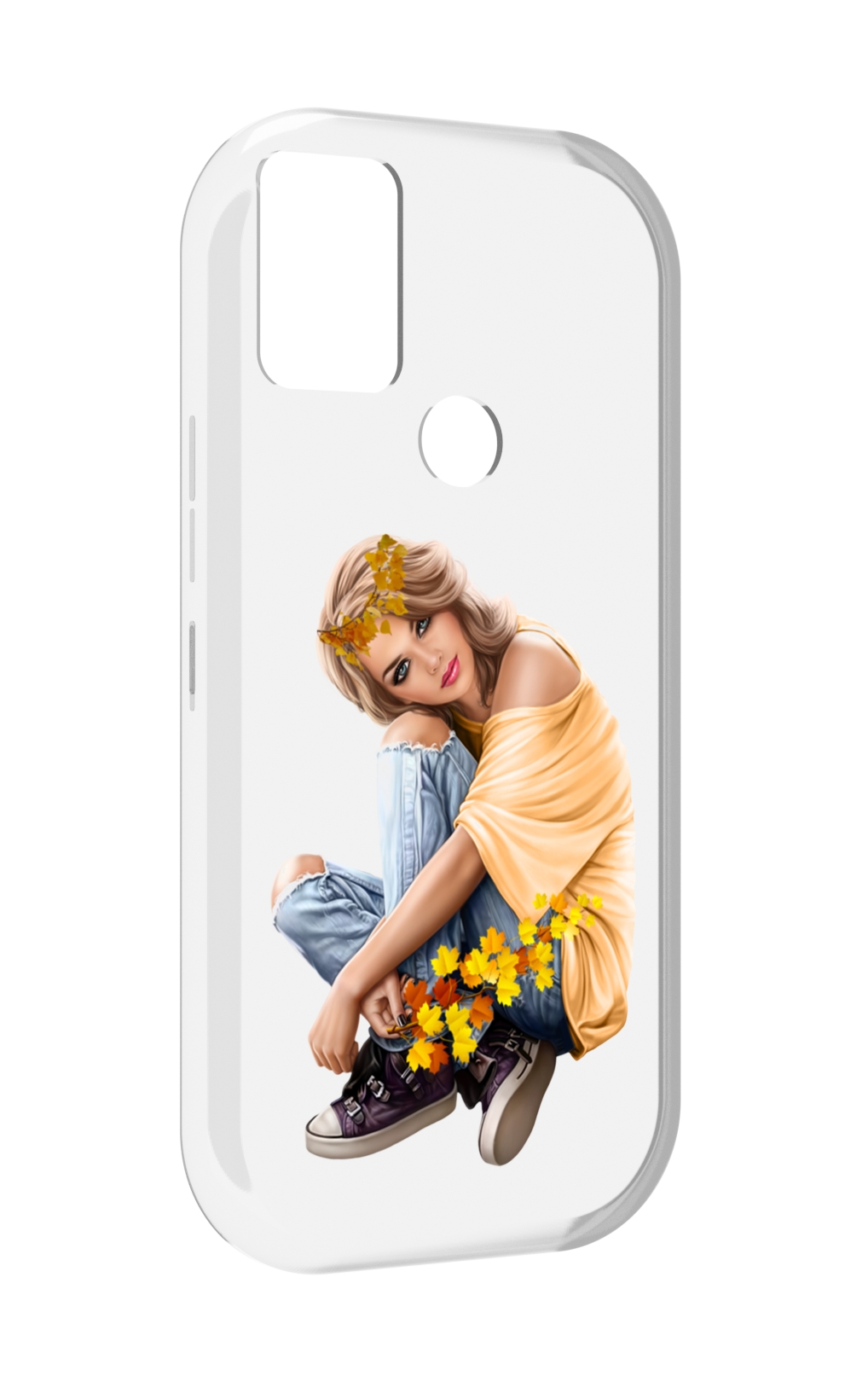

Чехол MyPads девушка-в-цветочками женский для UMIDIGI A9, Прозрачный, Tocco