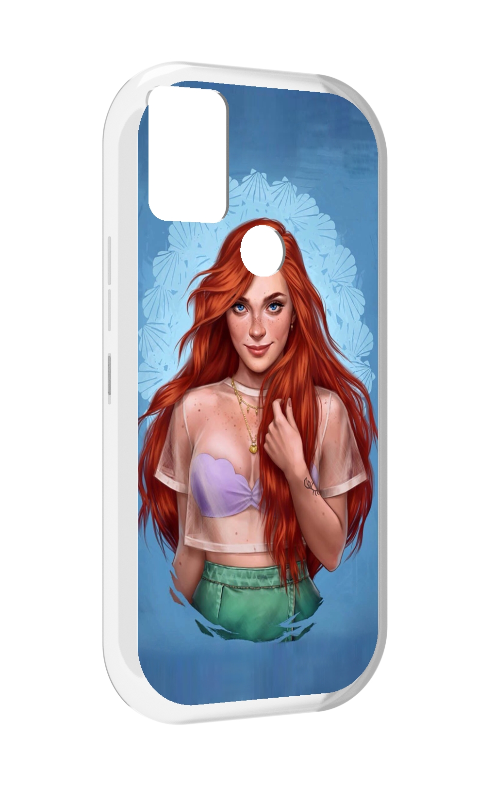 

Чехол MyPads девушка-в-голубом-фоне женский для UMIDIGI A9, Прозрачный, Tocco