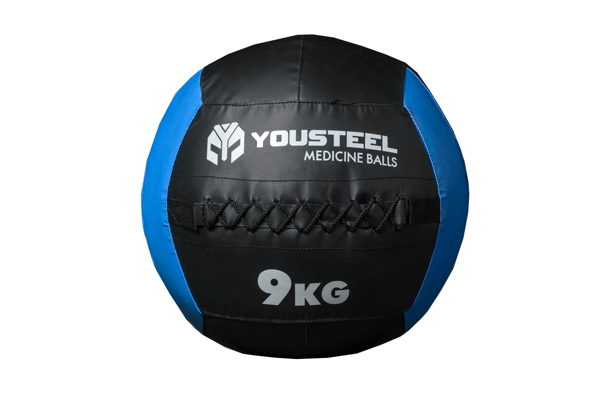 

Медбол Yousteel 9 кг, со шнуровкой