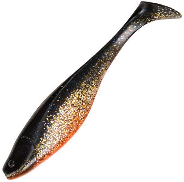 

Мягкие приманки Narval Commander Shad 10cm #034-Black Prince, Черный;золотистый, Commander Shad