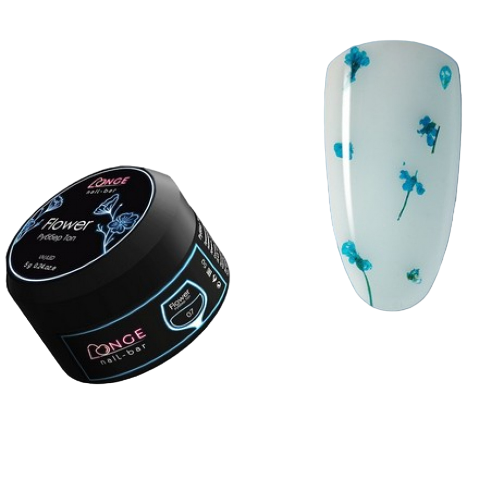 

Топ Longe nail-bar Rubber Flower №07, Flower