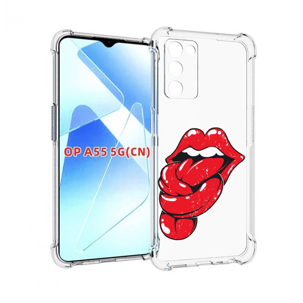 

Чехол MyPads яркие губы с языком для Infinix Zero X Neo, Прозрачный, Tocco