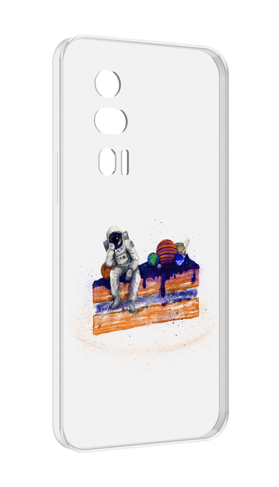 

Чехол MyPads торт с планетами для Xiaomi Redmi K60 противоударный, Tocco