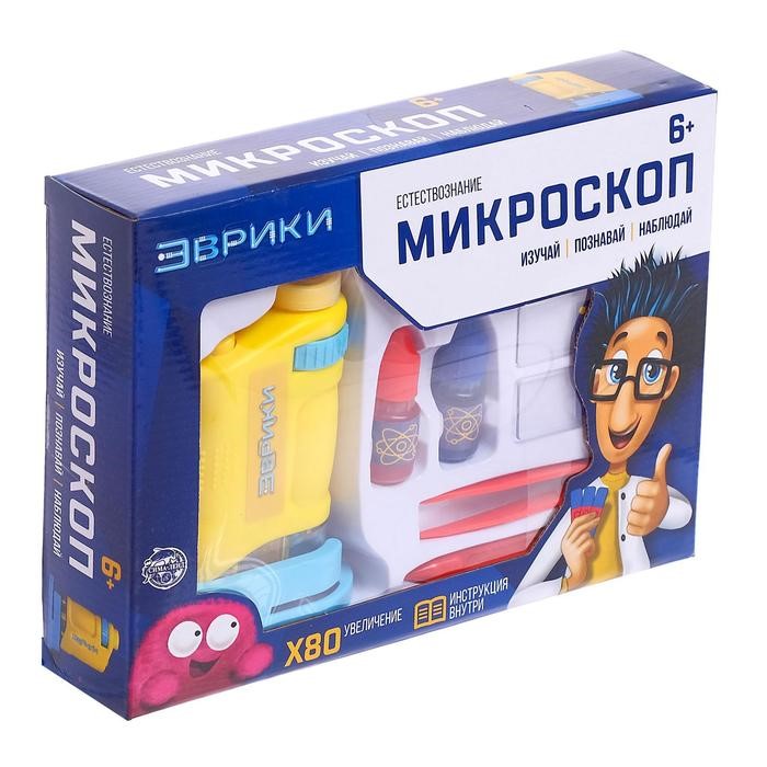 Игровой набор Эврики Микроскоп увеличение Х80 световые эффекты 3374992