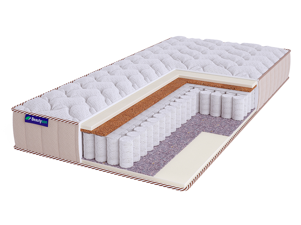

Матрас Beautyson Roll Spring Soft Cocos S600 Lux 80х195, Бежевый;белый;серый;серебристый, Roll Spring Soft Cocos S600 Lux