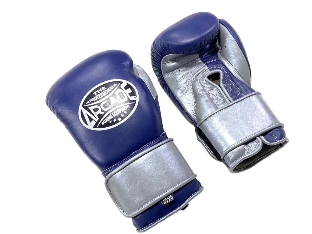Боксерские перчатки Arcade 14 унций, Navy blue-silver