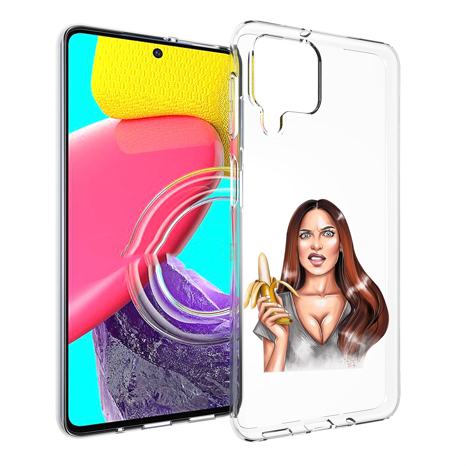 

Чехол MyPads девушка-с-бананом для Samsung Galaxy M53 (SM-M536), Прозрачный, Tocco