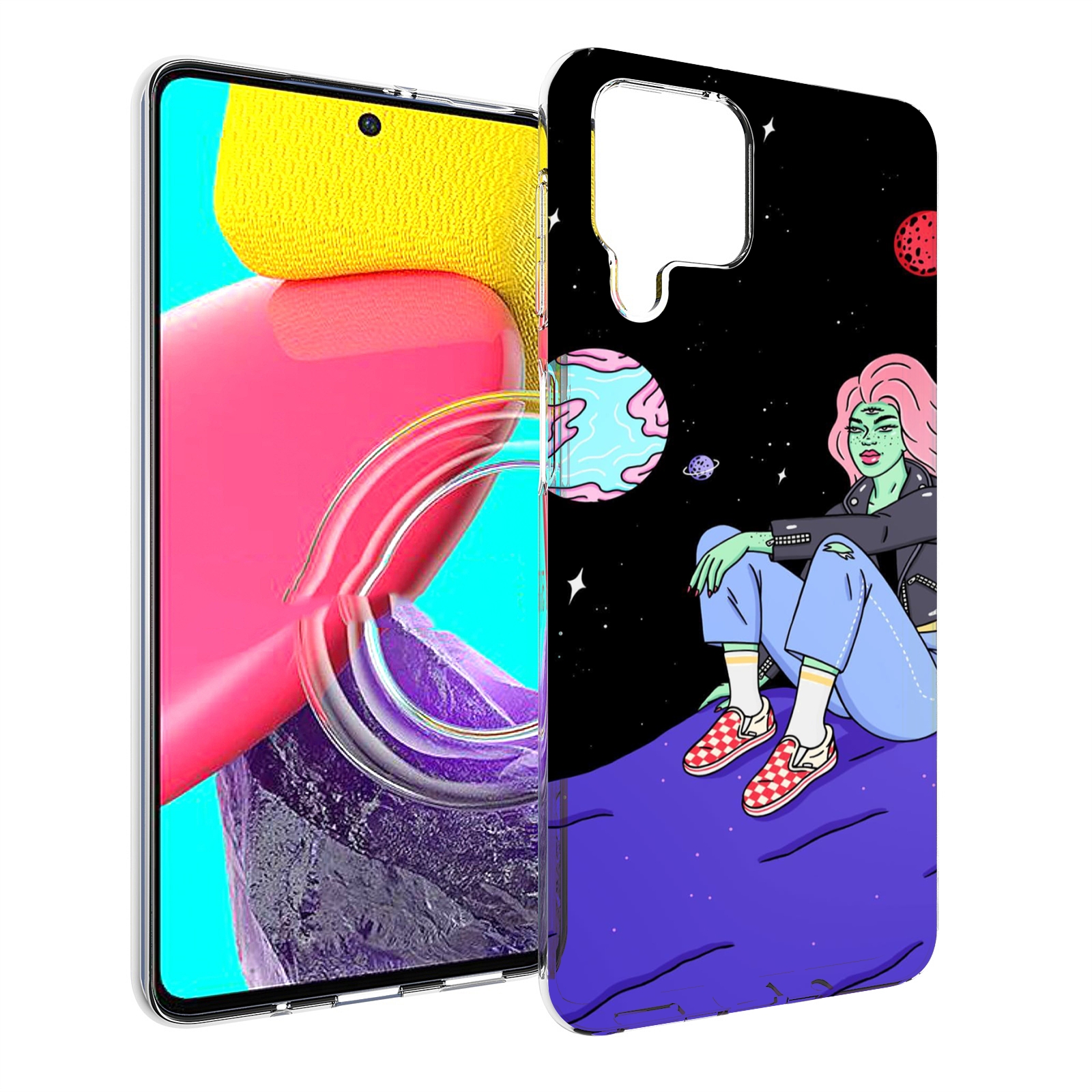 

Чехол MyPads девушка-на-луне-мультик для Samsung Galaxy M53 (SM-M536), Прозрачный, Tocco