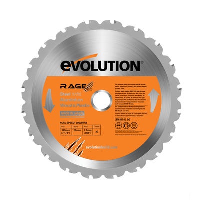 

Диск пильный универсальный 185х20х1,7х20 EVOLUTION RAGE, RAGEBLADE185MULTI