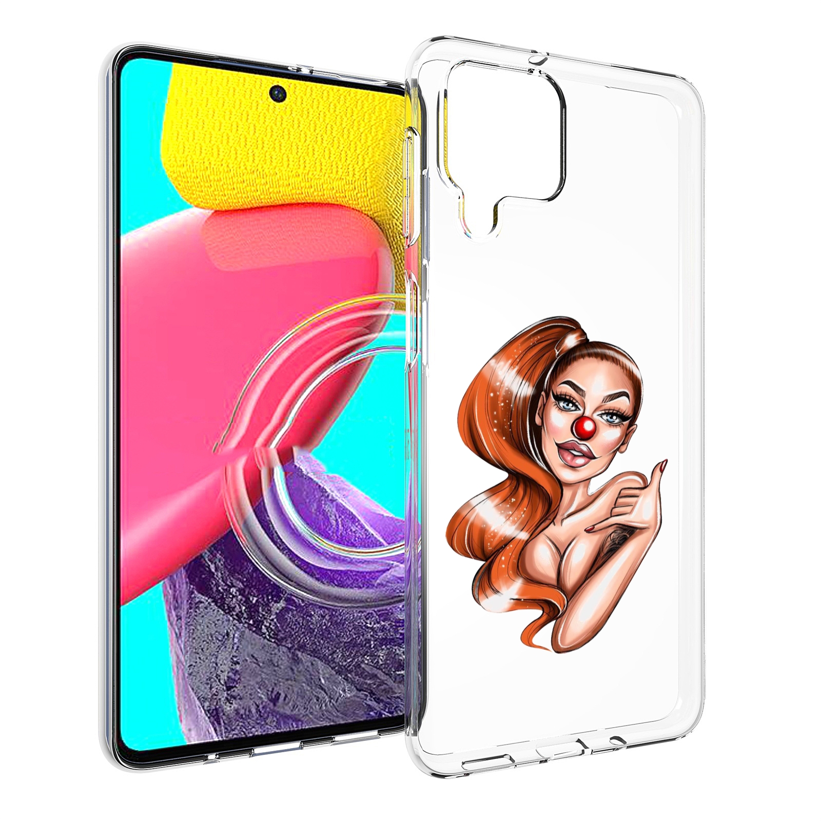 

Чехол MyPads девушка-клоун для Samsung Galaxy M53 (SM-M536), Прозрачный, Tocco