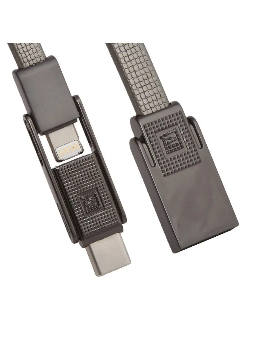 

Кабель для смартфона Lightning, USB Type-C-USB Remax 1.2м