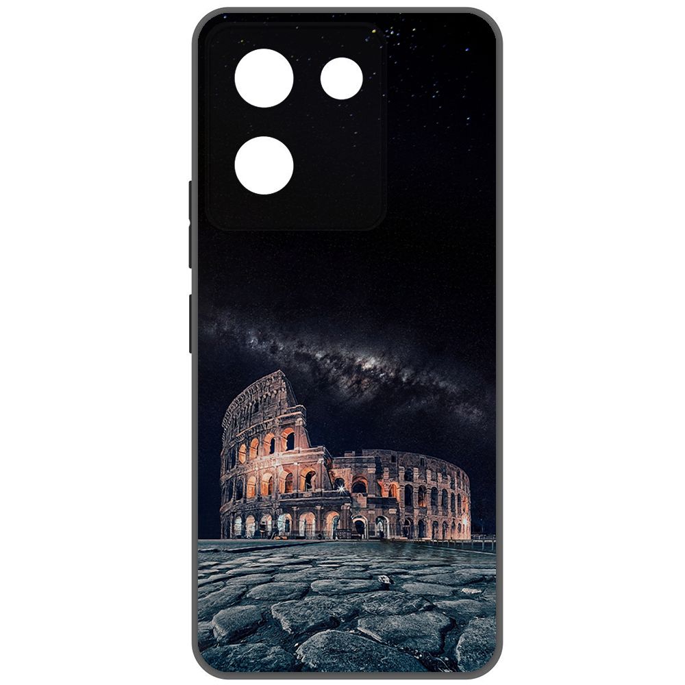 

Чехол-накладка Krutoff Soft Case Италия, Колизей для Vivo Y27s черный