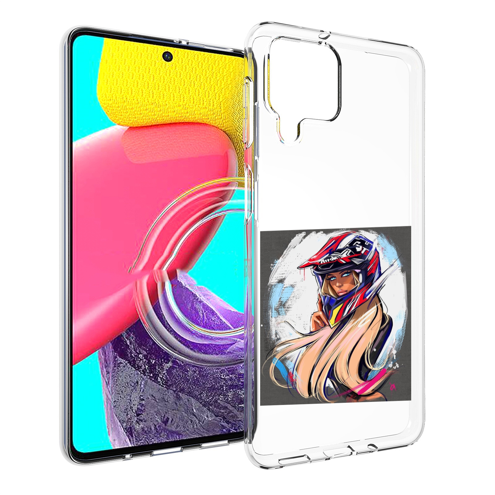 

Чехол MyPads девушка-в-шлеме для Samsung Galaxy M53 (SM-M536), Прозрачный, Tocco