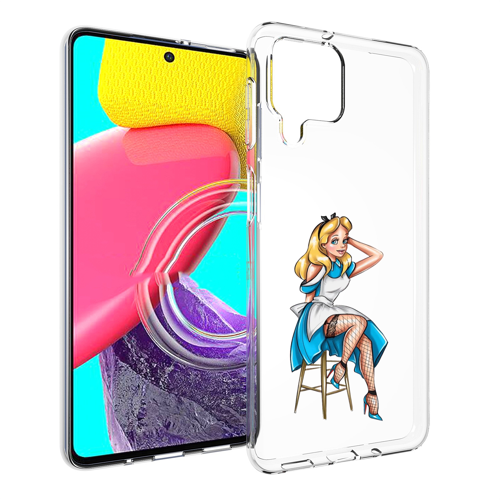 

Чехол MyPads девушка-в-чулках женский для Samsung Galaxy M53 (SM-M536), Прозрачный, Tocco