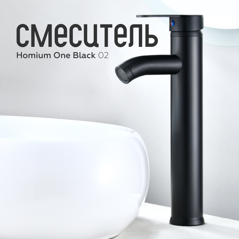 Смеситель для раковины Homium One Black 02