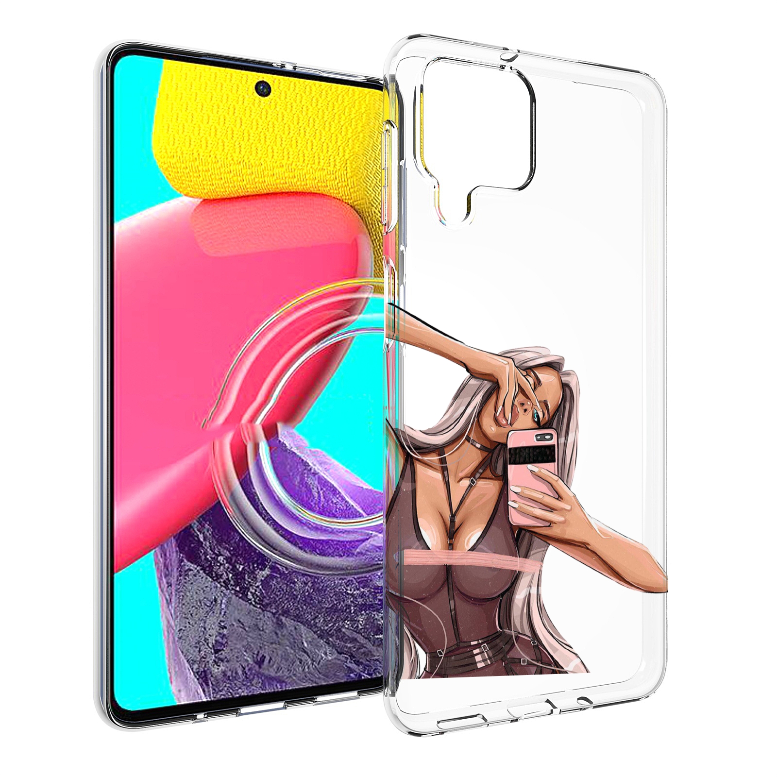 

Чехол MyPads девушка-в-прозрачной-одежде для Samsung Galaxy M53 (SM-M536), Прозрачный, Tocco