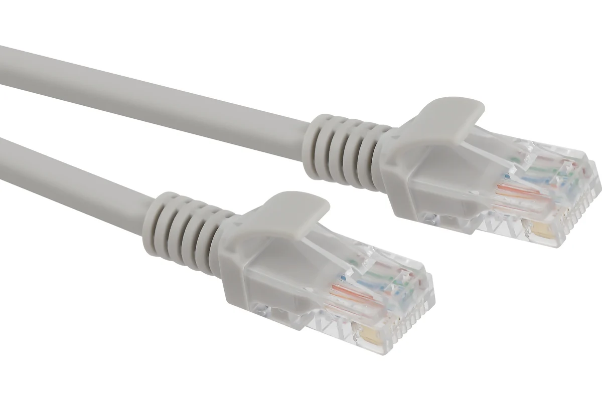 

Патч-корд ЭРА RJ-45 - RJ-45 вилка-вилка 1.5м серый, PC-1.5F