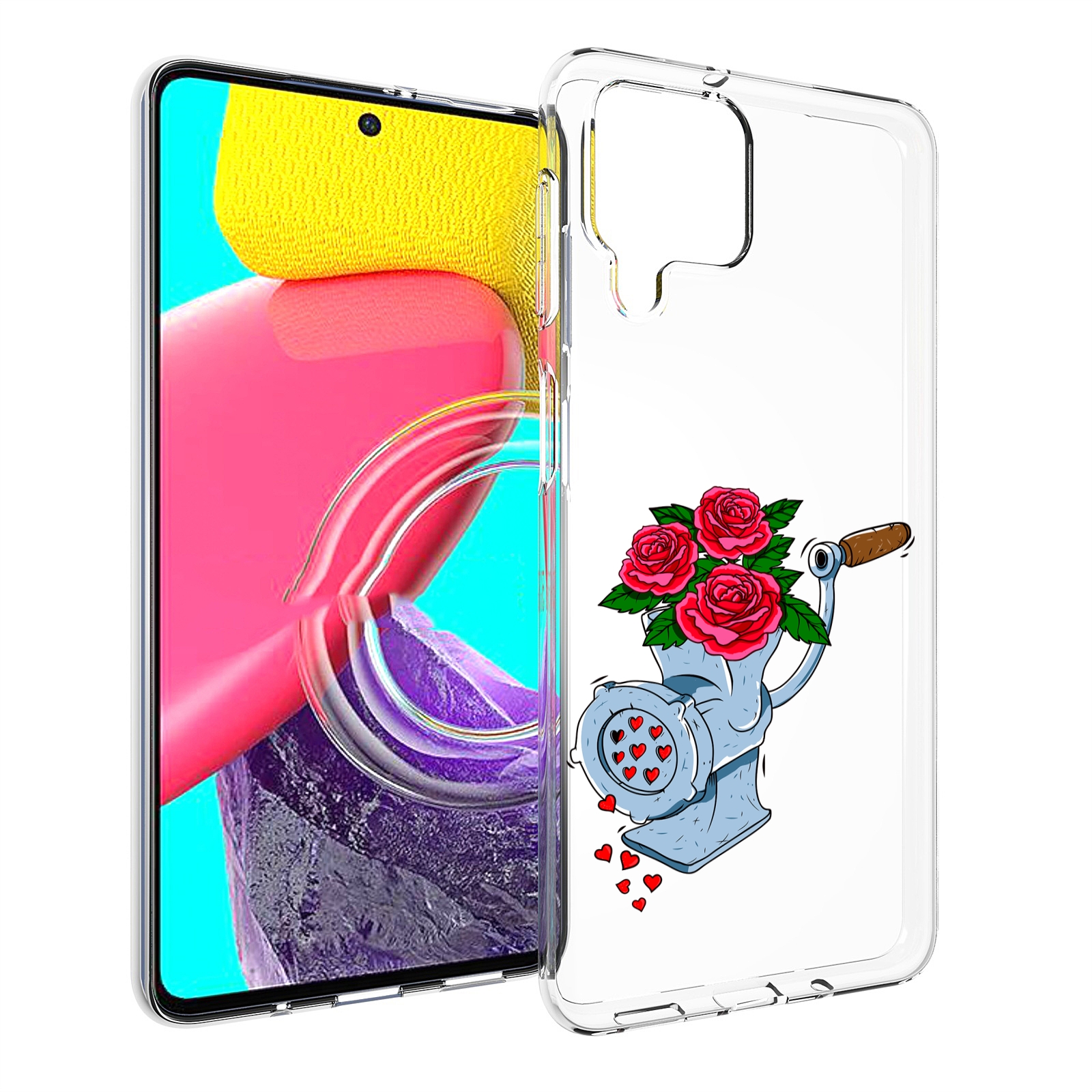 

Чехол MyPads Цветочные сердца для Samsung Galaxy M53 (SM-M536), Прозрачный, Tocco