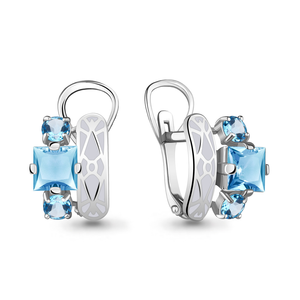 

Серьги из серебра с топазом Aquamarine 4464905_925_р, 4464905_925_р