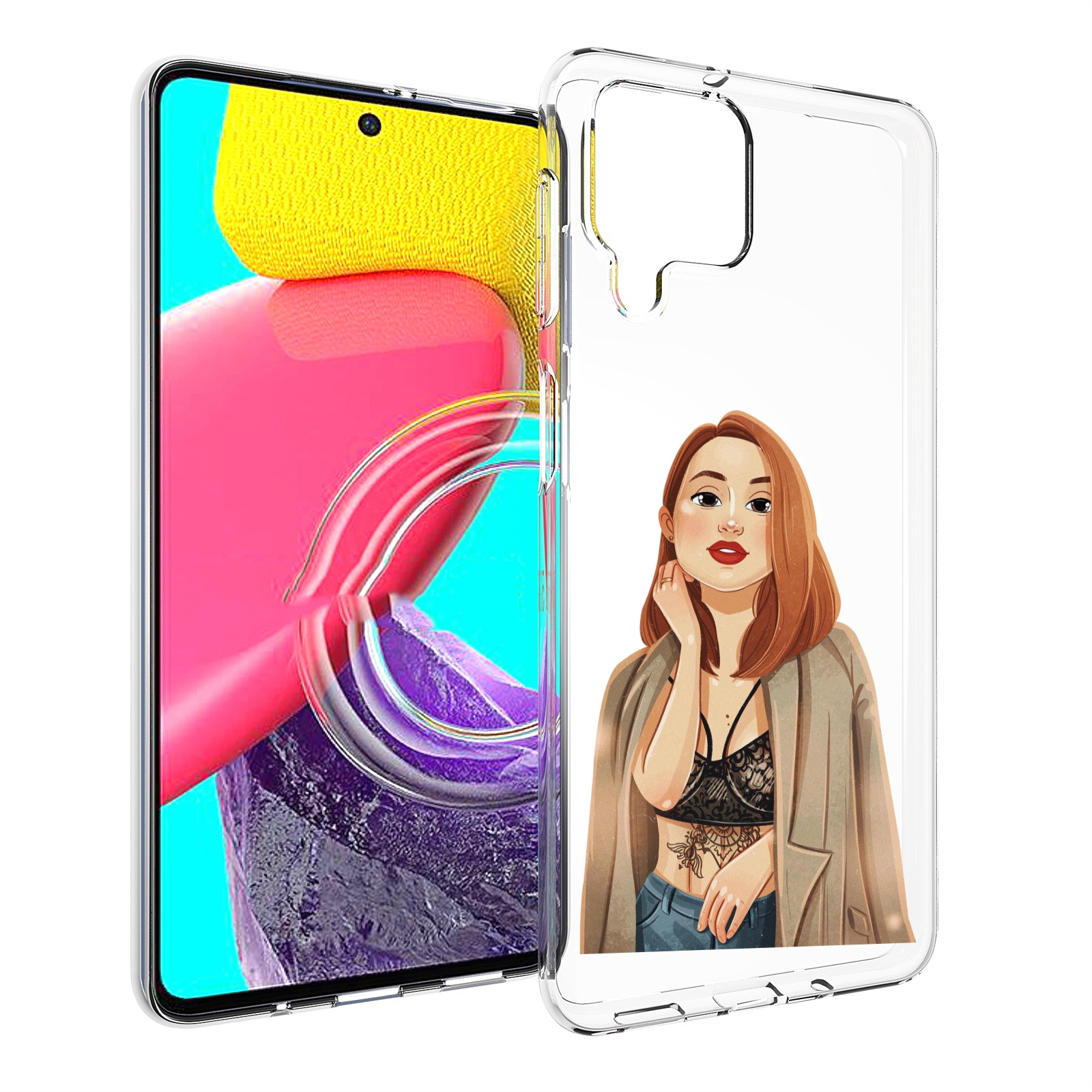 

Чехол MyPads девушка-в-кружевном-2 для Samsung Galaxy M53 (SM-M536), Прозрачный, Tocco