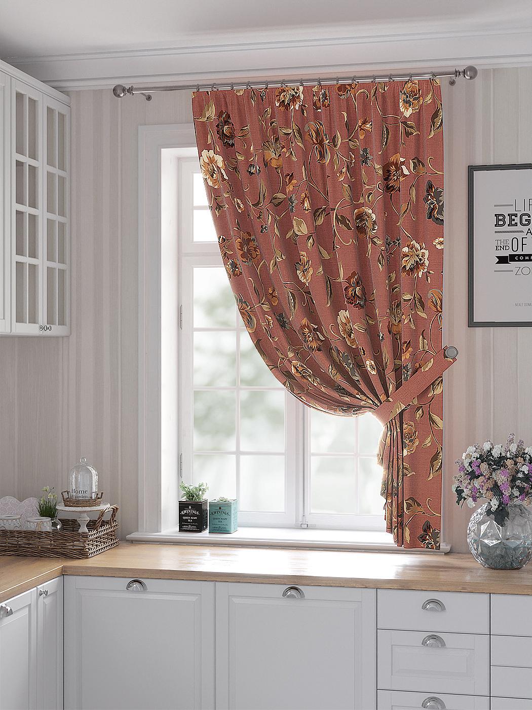 

Комплекты штор AT HOME Форквинс (ягодный) высота 180 см, ширина 150 см, Бежевый, 530390