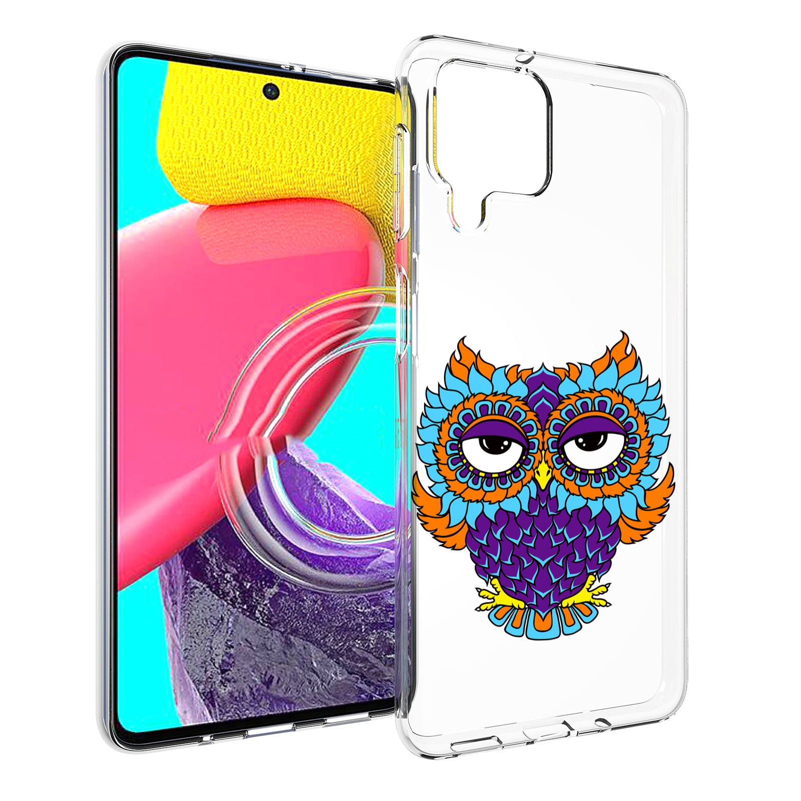 

Чехол MyPads Цветная сова для Samsung Galaxy M53 (SM-M536), Прозрачный, Tocco
