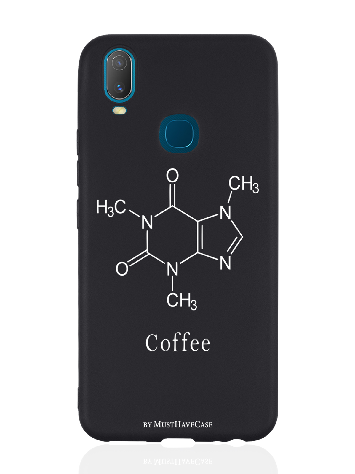 

Чехол MustHaveCase для Vivo Y11 Молекула кофе черный, Черный;белый