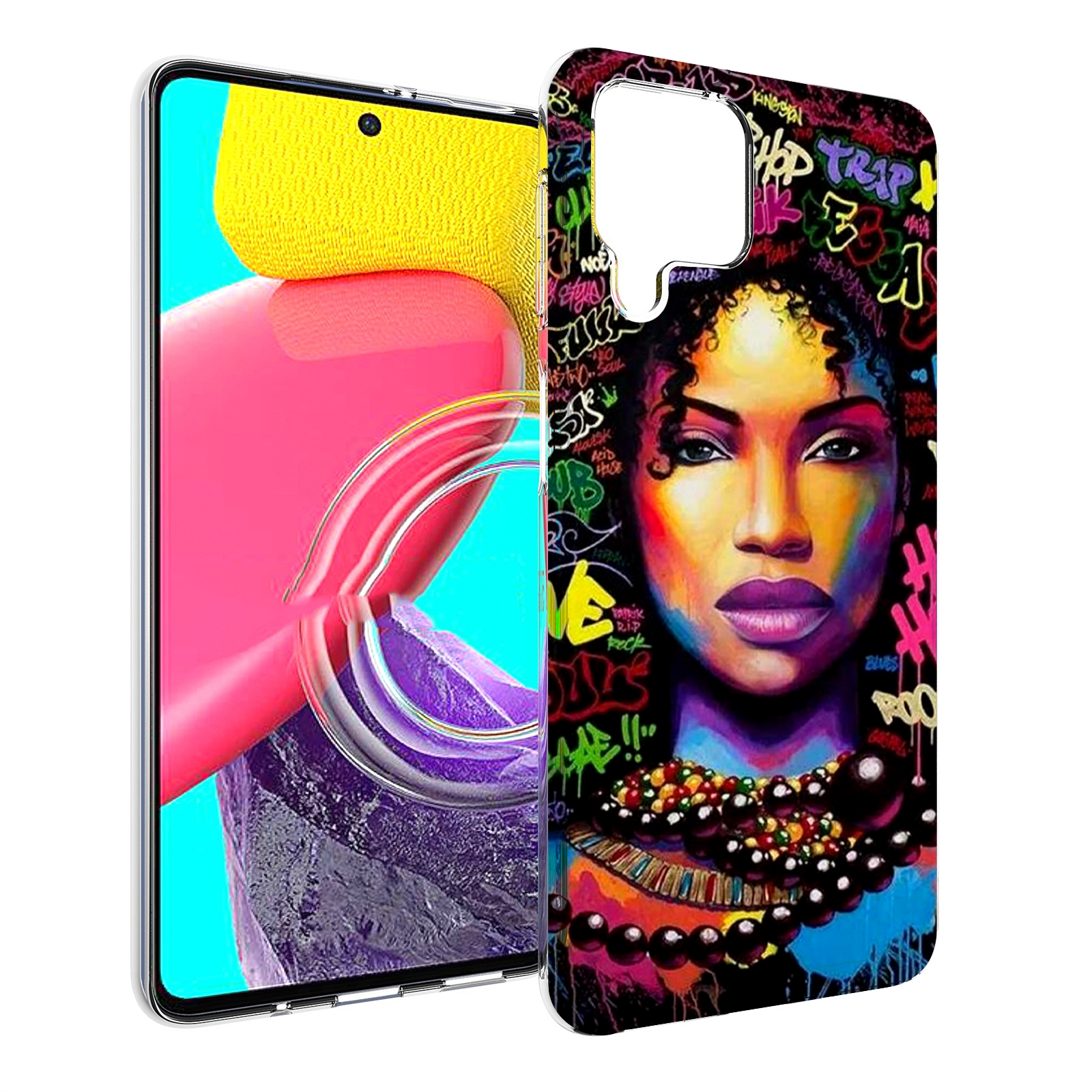 

Чехол MyPads девушка-в-граффити женский для Samsung Galaxy M53 (SM-M536), Прозрачный, Tocco