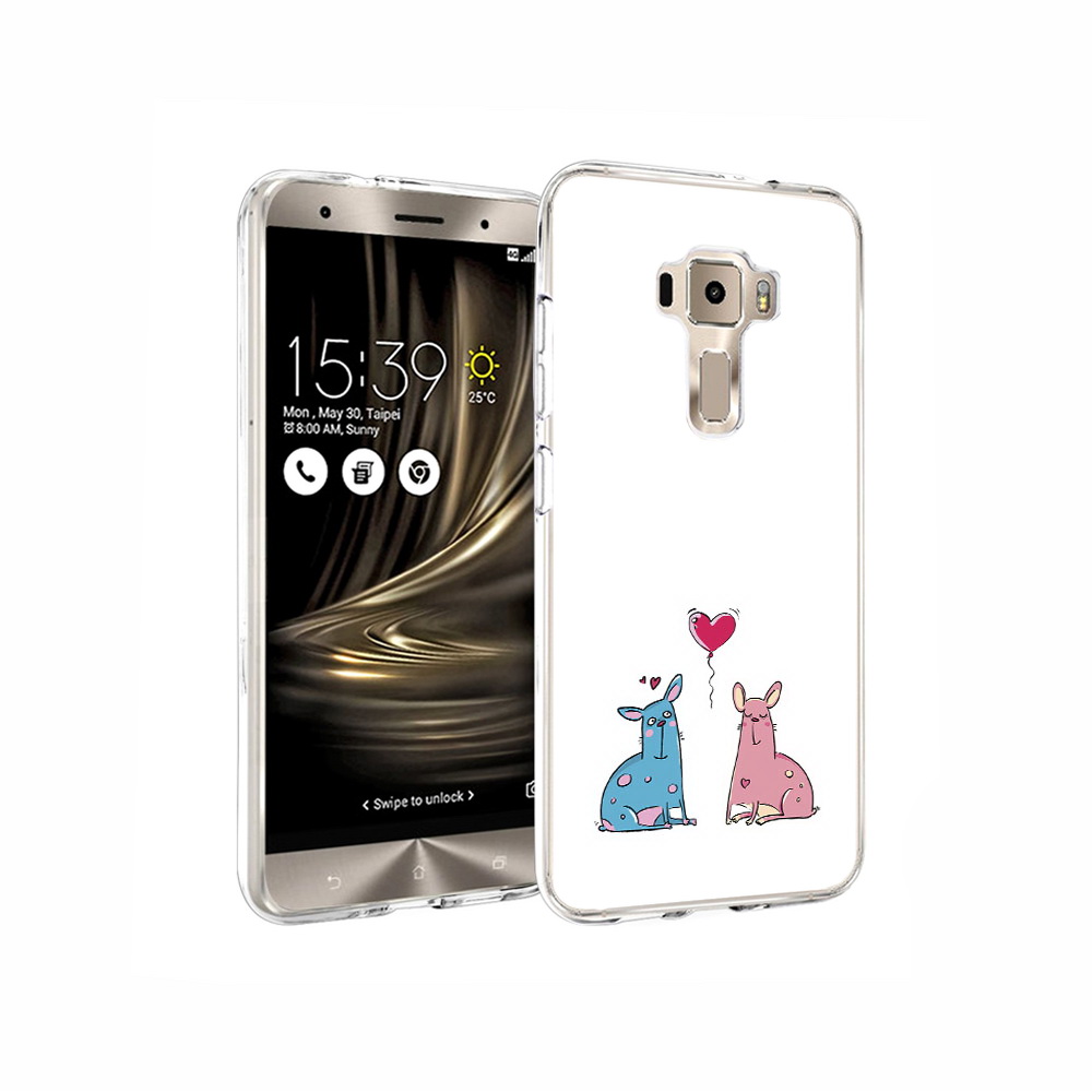 

Чехол MyPads Tocco для Asus ZenFone 3 Лама любовь, Прозрачный, Tocco