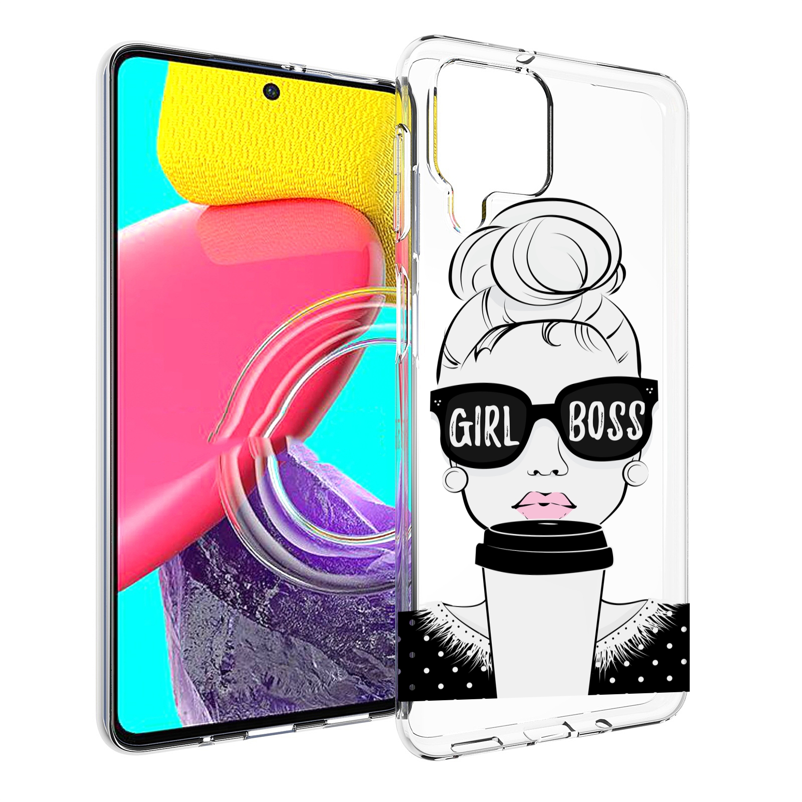 Чехол MyPads девушка-босс женский для Samsung Galaxy M53 (SM-M536)