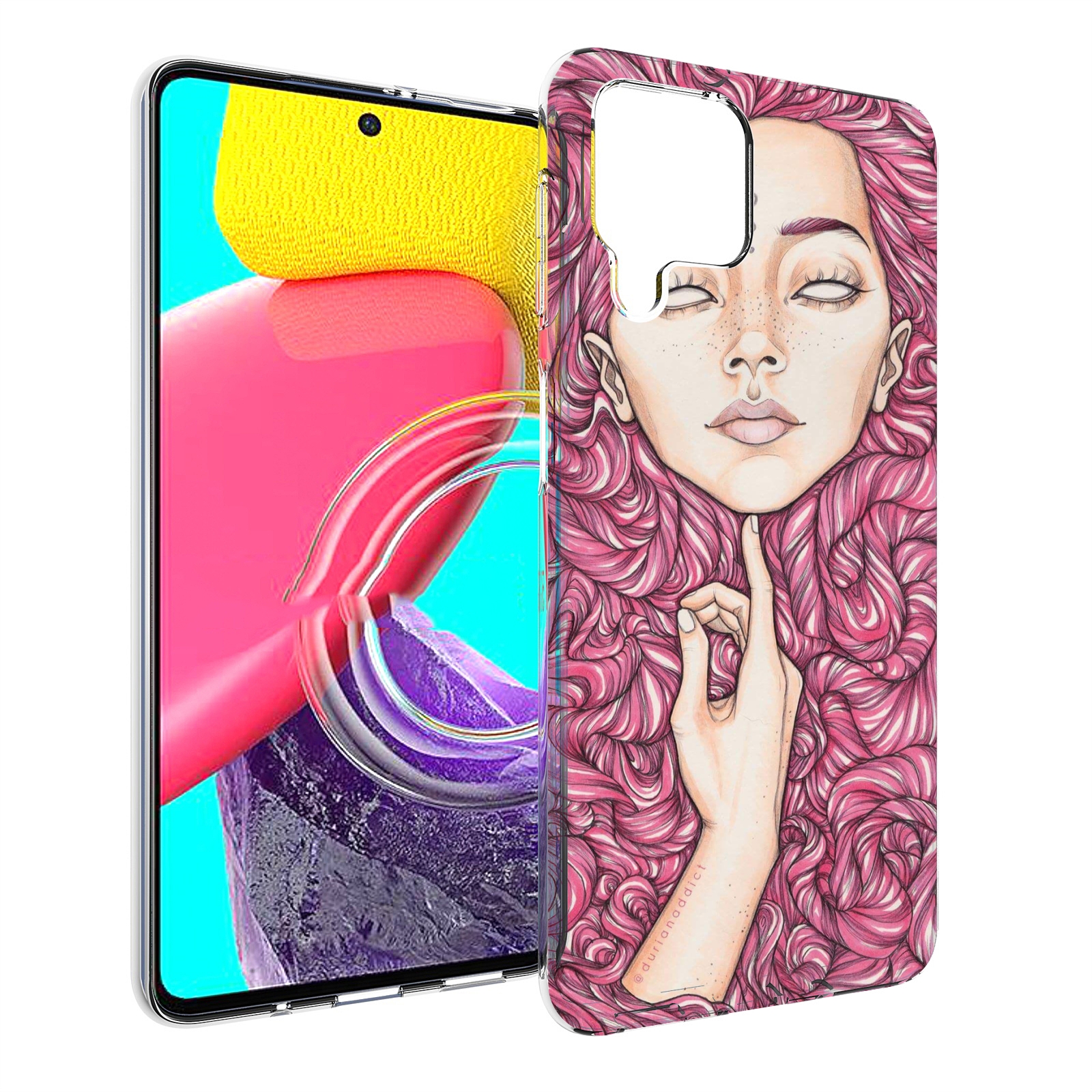 Чехол MyPads девушка утонула в волосах женский для Samsung Galaxy M53 (SM-M536)