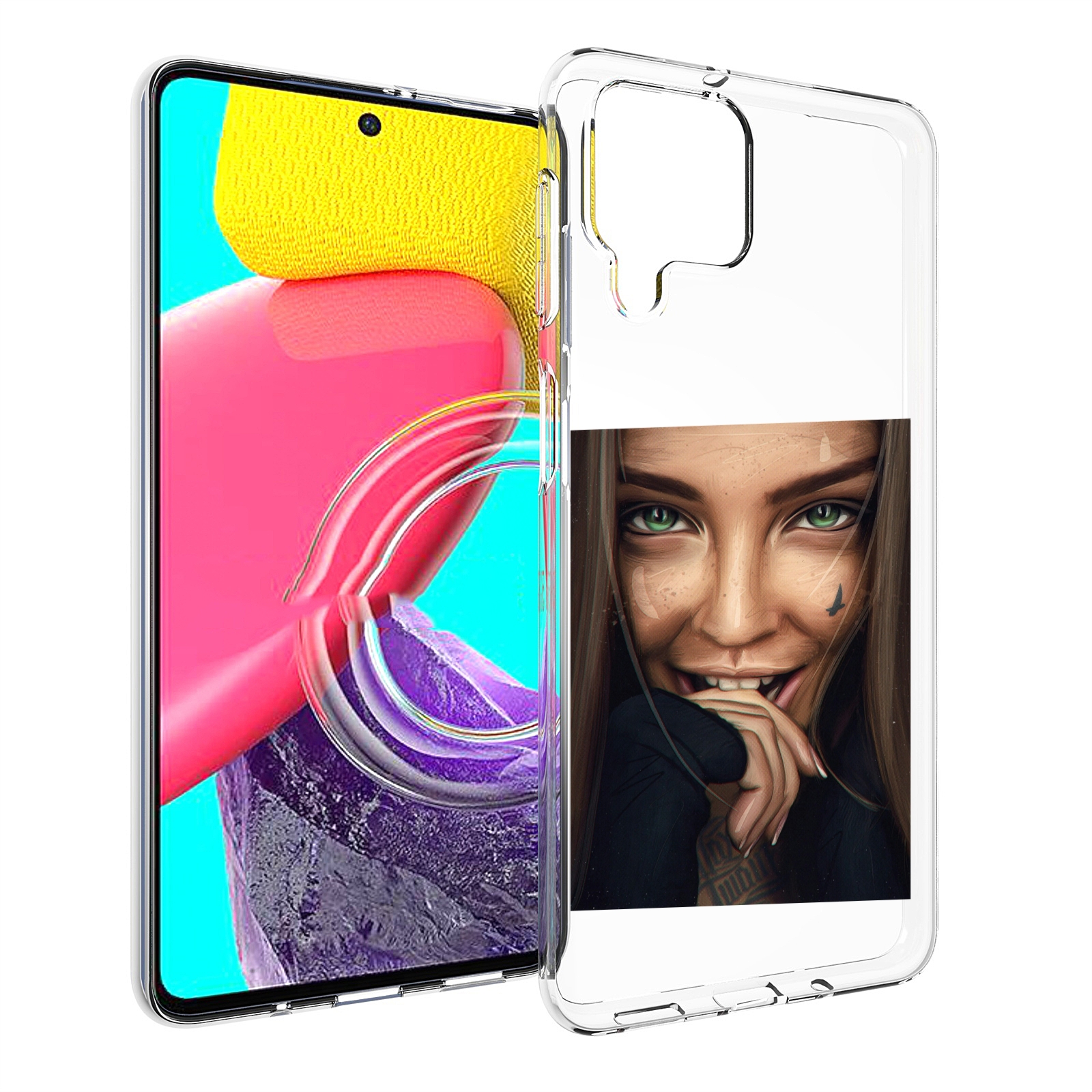 

Чехол MyPads девушка улыбается женский для Samsung Galaxy M53 (SM-M536), Прозрачный, Tocco