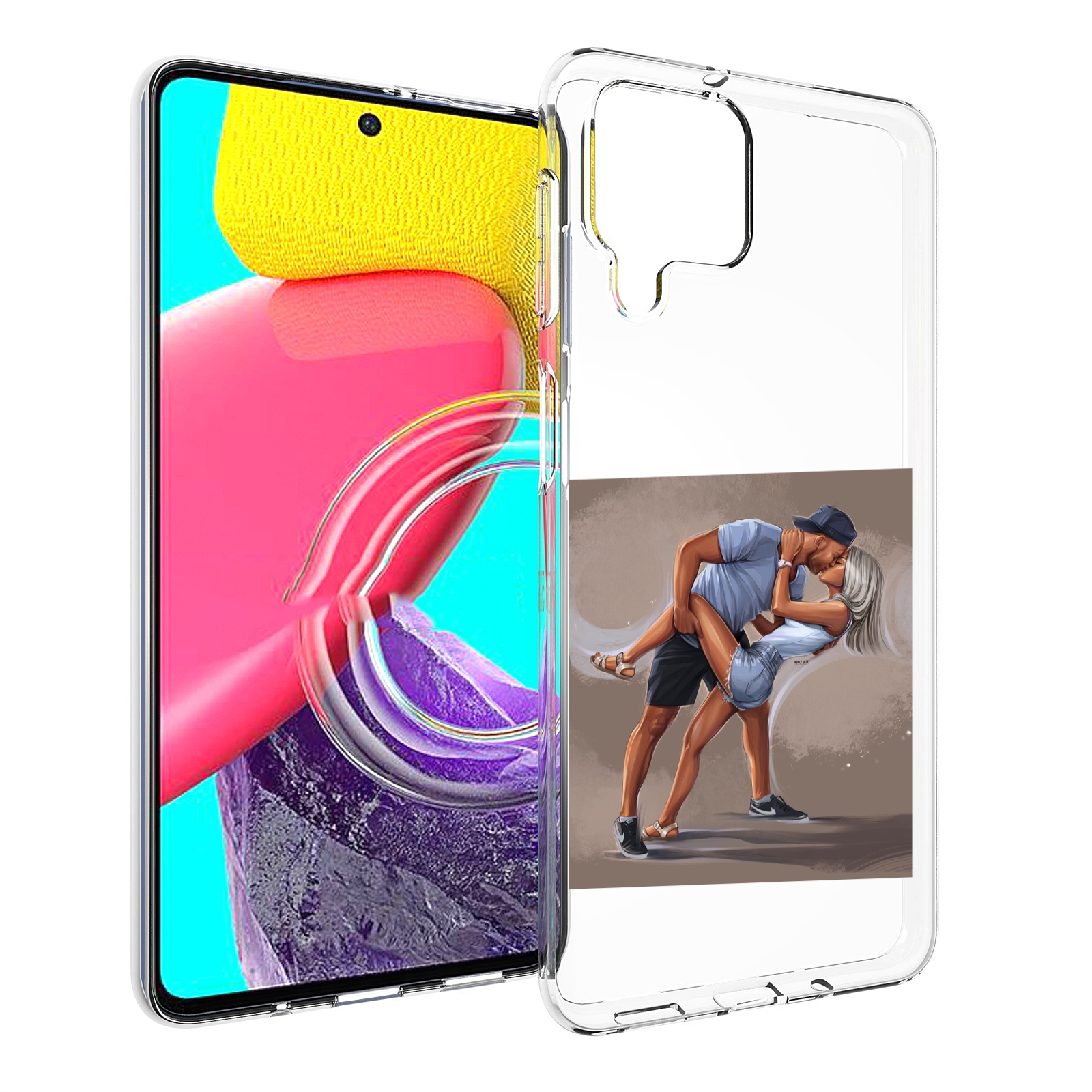 

Чехол MyPads девушка с парнем танцуют женский для Samsung Galaxy M53 (SM-M536), Прозрачный, Tocco