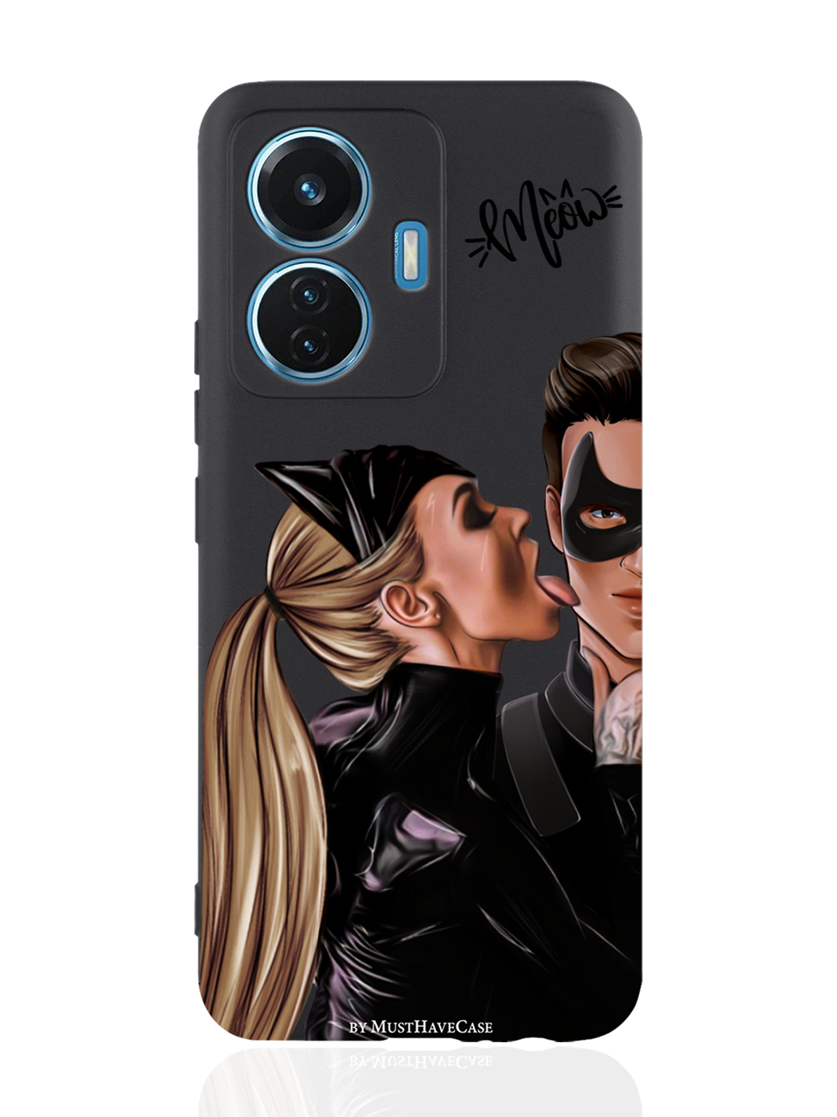 

Чехол MustHaveCase для Vivo T1/S15e Кошечка с парнем черный, Коричневый;черный