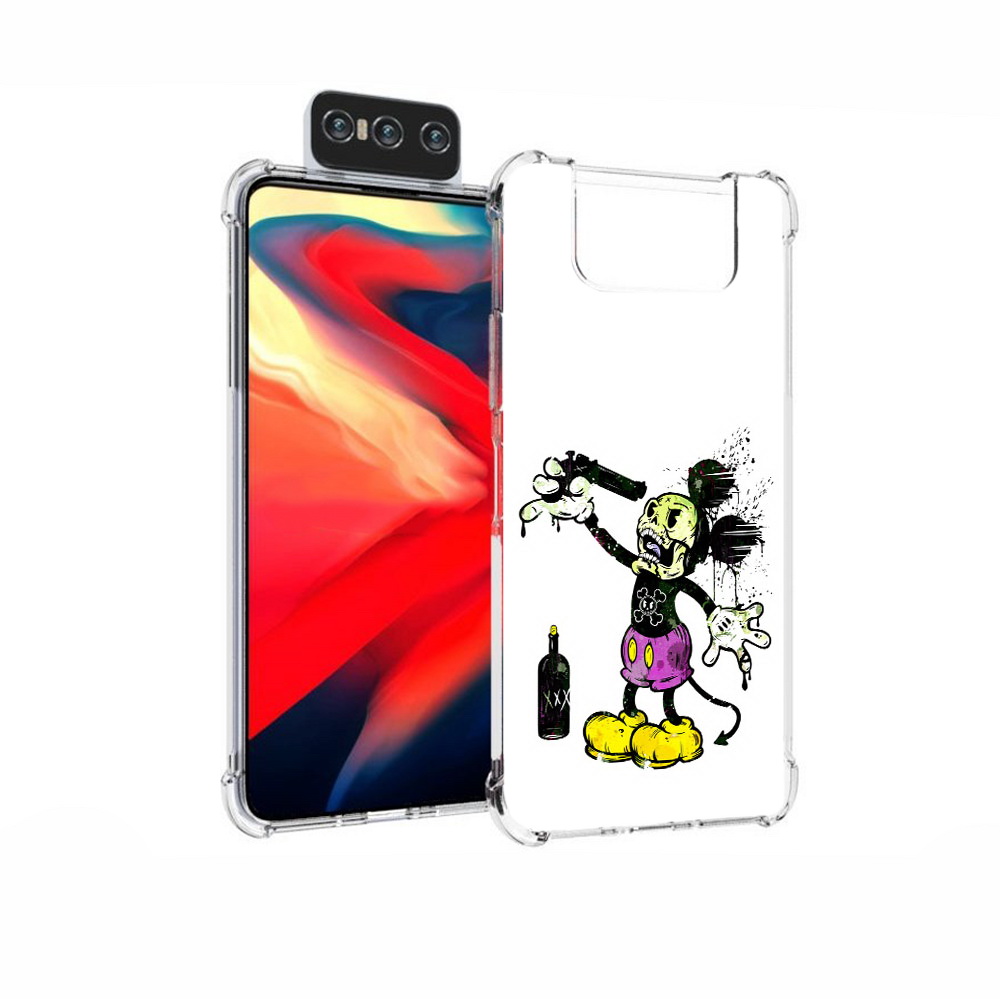 

Чехол MyPads Tocco для Asus Zenfone 7 (ZS670KS) Драг Микки, Прозрачный, Tocco