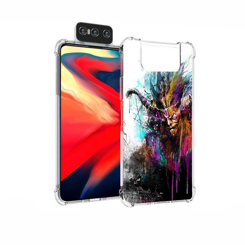 

Чехол MyPads Tocco для Asus Zenfone 7 (ZS670KS) яркий дьявол, Прозрачный, Tocco