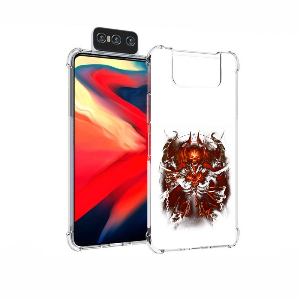 

Чехол MyPads Tocco для Asus Zenfone 7 (ZS670KS) яркий демон, Прозрачный, Tocco