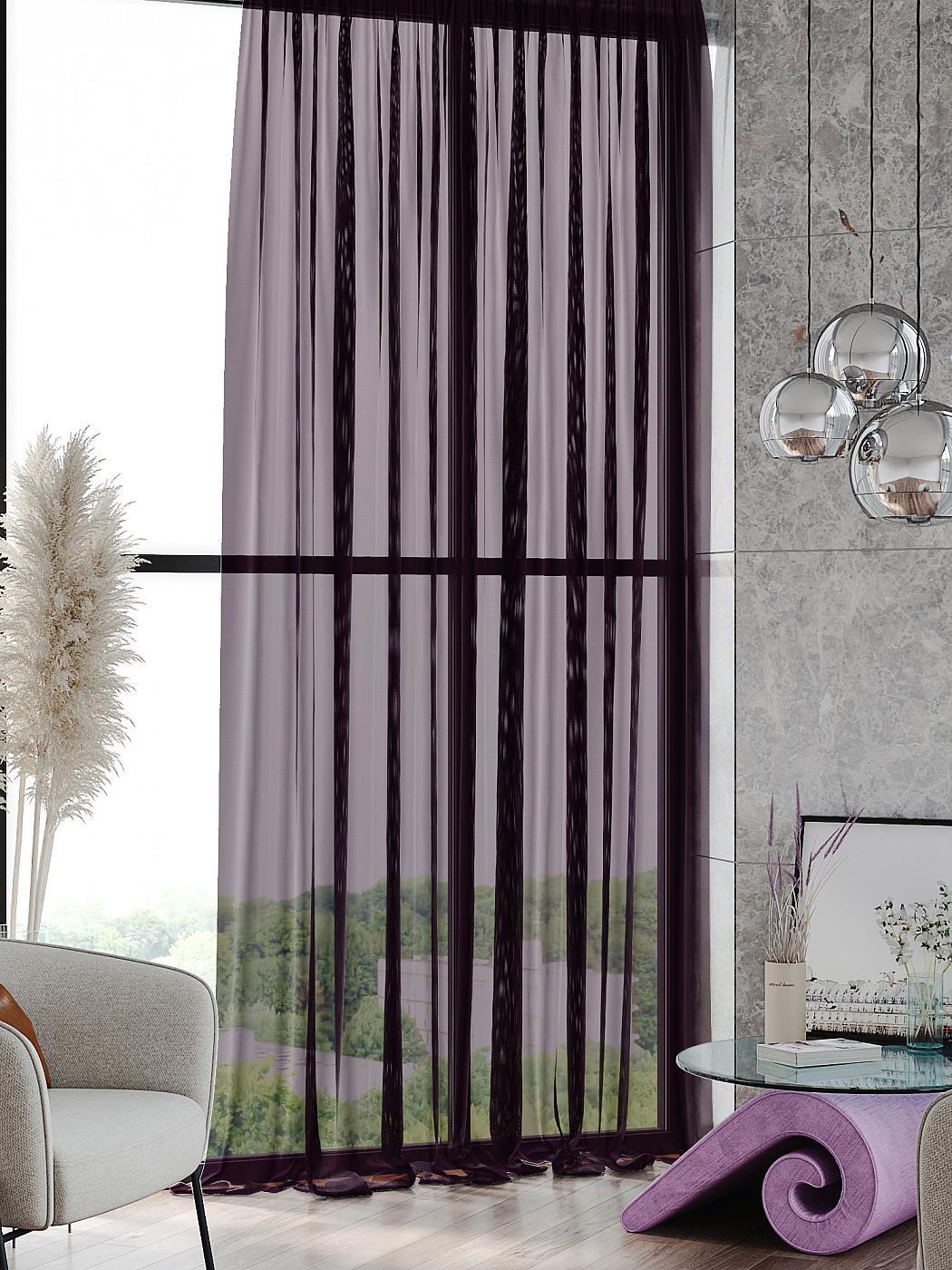 

Тюль AT HOME Кейта (фиолетовый) высота 240 см, ширина 300 см, Фиолетовый/сирень, 129113