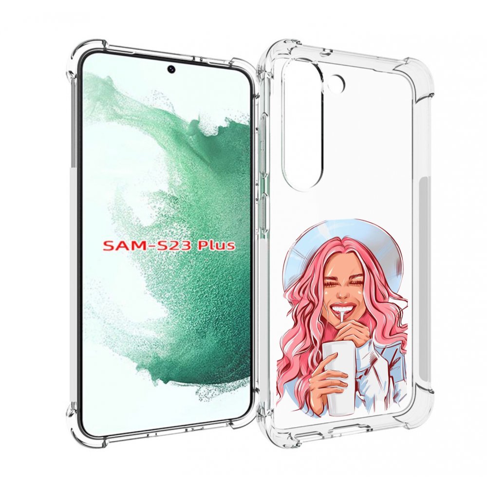 

Чехол MyPads веселая-девушка-модель женский для Samsung Galaxy S23 Plus +, Прозрачный, Tocco