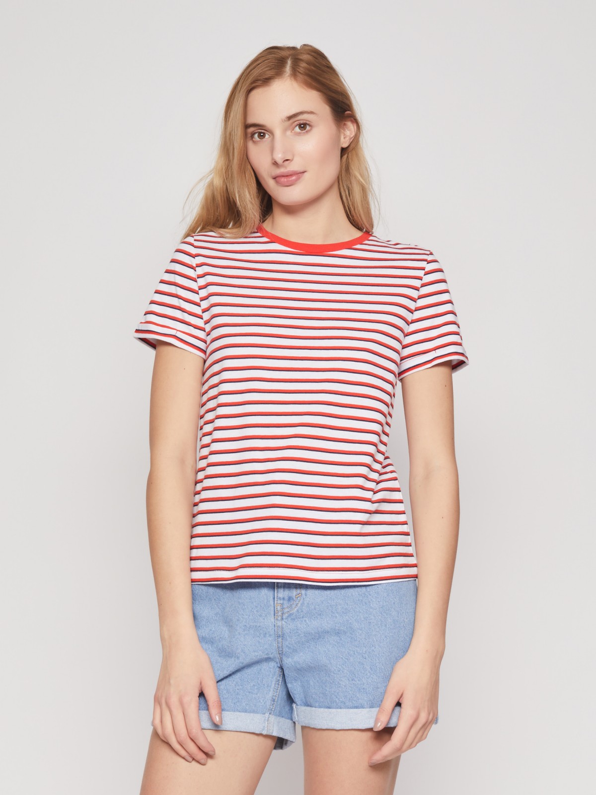

Футболка женская Zolla 222243295202 красная 2XL, 222243295202