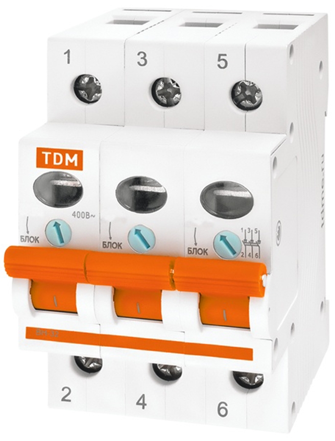 

TDM Electric ВН-32 выключатель нагрузки 3 полюса 63А