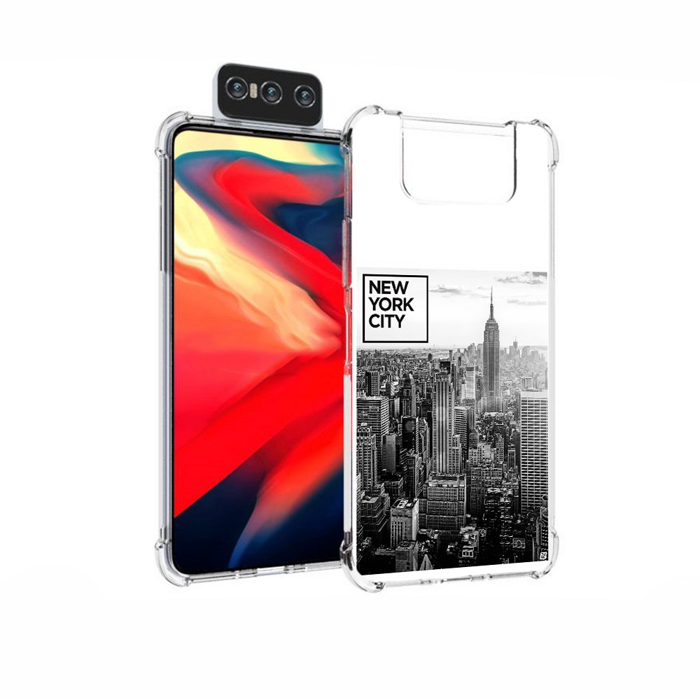 Чехол MyPads Tocco для Asus Zenfone 7 (ZS670KS) черно белый ньюерк