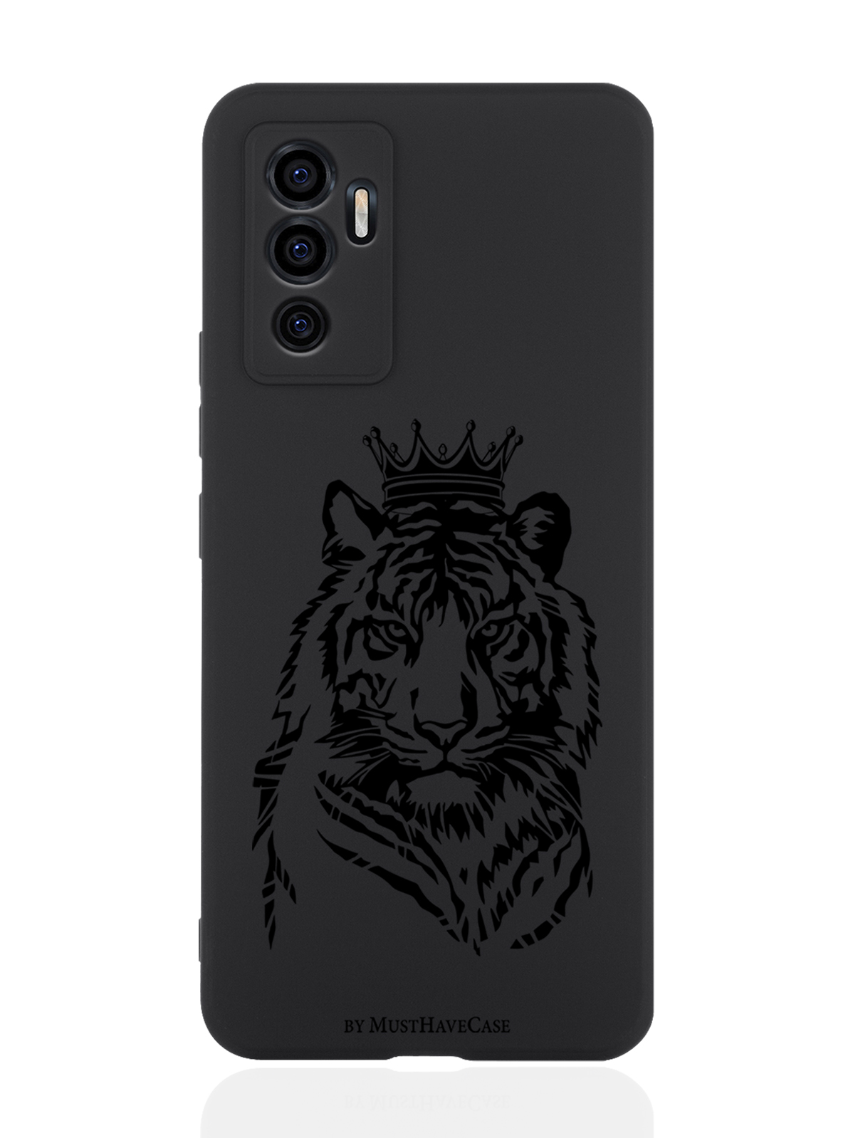 

Чехол MustHaveCase для Vivo V23e Тигр с Короной черный