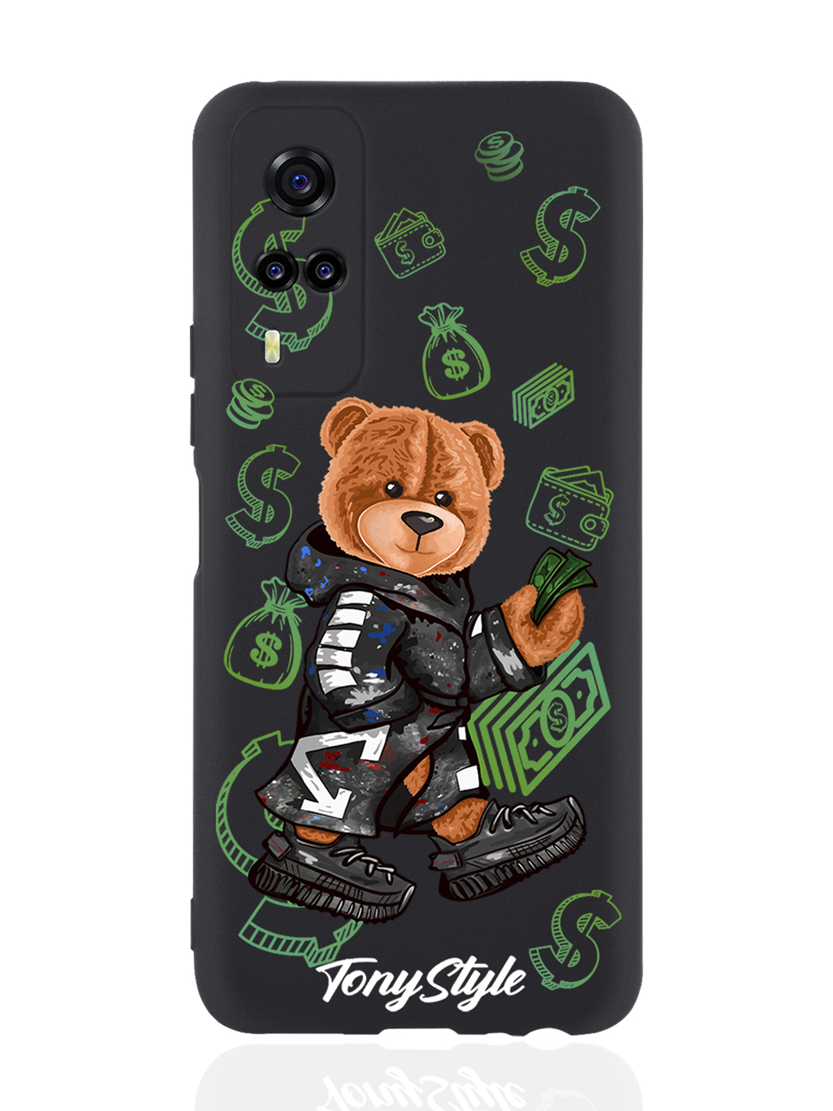 

Чехол Tony Style для Vivo Y31/Y53S Tony Style Деньги черный, Коричневый;черный;зеленый