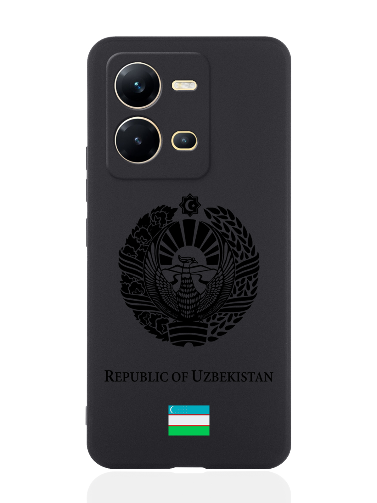 

Чехол SignumCase для Vivo V25e/V25 Черный лаковый Герб Узбекистана черный
